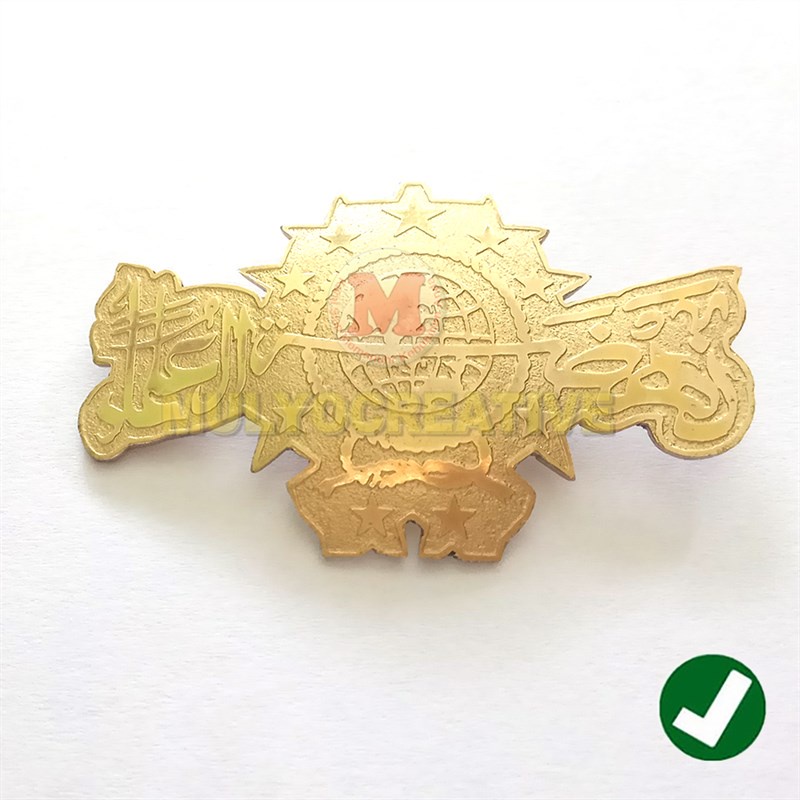 Pin NU - Pin Lencana Muslimat NU- Warna Emas Logam Kuningan