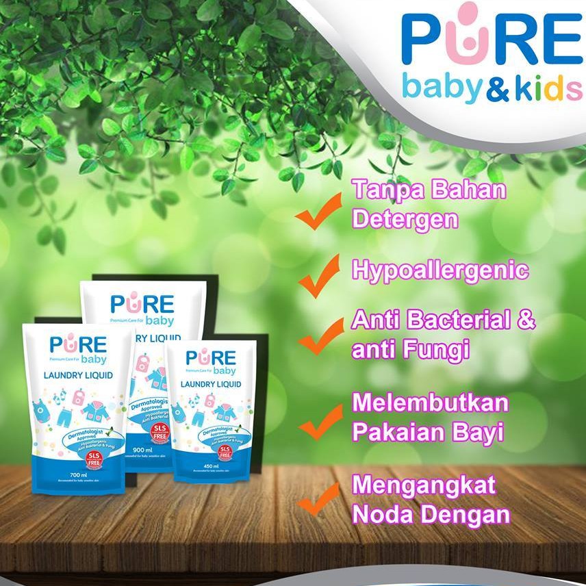 Pure Baby Laundry Liquid 700 ml REFILL / Pure BB Laundry Detergent / Sabun Pakaian Bayi