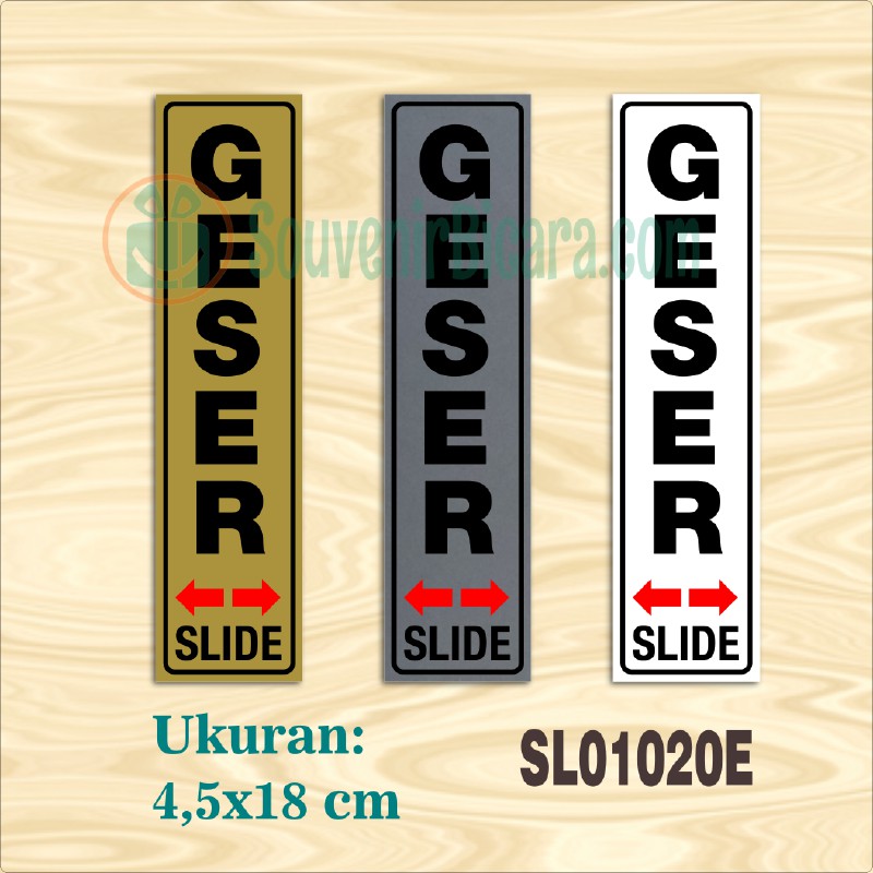 

Sign Label Penunjuk - GESER SLIDE - SL010020e