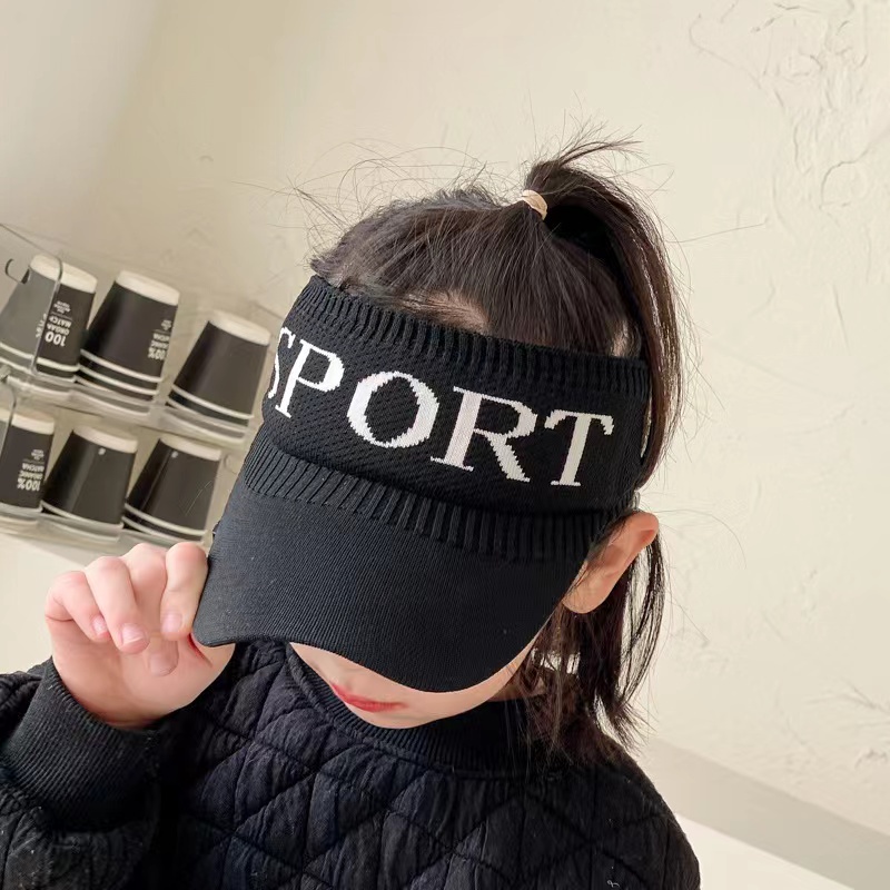 (Hello Girl)MZ13 TOPI ANAK KNIT VISOR TOPI SENAM OLAHRAGA TOPI SPORT IMPORT