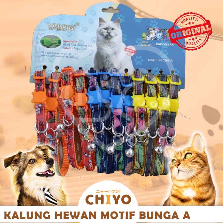 KALUNG HEWAN MOTIF BUNGA - KALUNG ANJING KUCING KELINCI