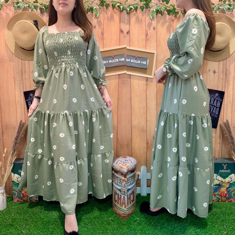 LONG DRESS DAISY PUFFY RUBBER 3020-88