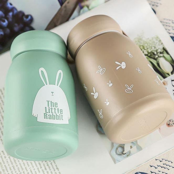 Botol Minum Gelas Anak Kaca Viral BPA FREE 320ML Rabbit Glass sprout cup - Botol Minum Kelinci