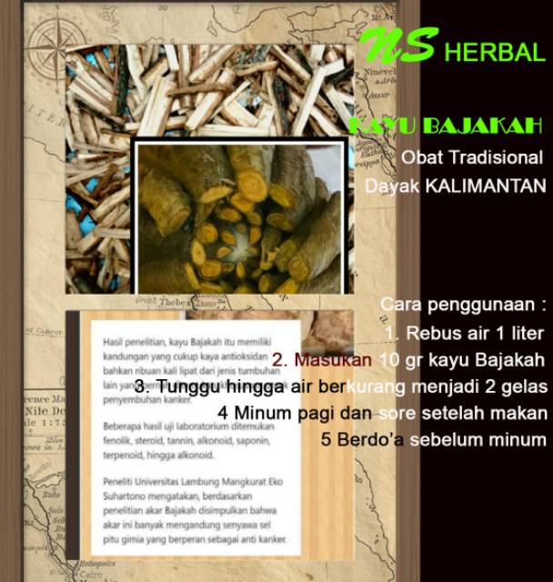 Bajakah asli obat kanker kering 100gram