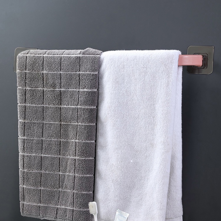 Rak Handuk Kamar Mandi Free Punch Kitchen Single Rod Rag