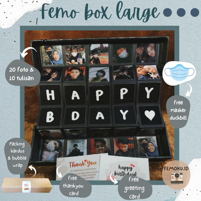 

FEMO BOX (LARGE) TERMURAH | GIFT BOX | FEEDS OF MEMORY BOX