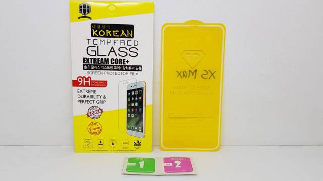 KOREAN Tempered Glass iPhone XS Max 6.5&quot; FULL SCREEN TG 5D iPhone XS Max FULL GLUE Anti Gores Kaca