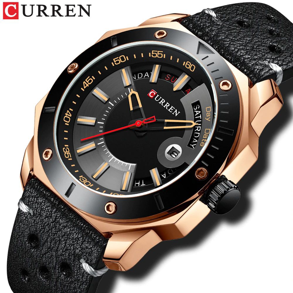 CURREN 8344 Jam Tangan Pria Analog Stainless Steel Chronograph Aktif Luminous Display WATCHKITE WKOS