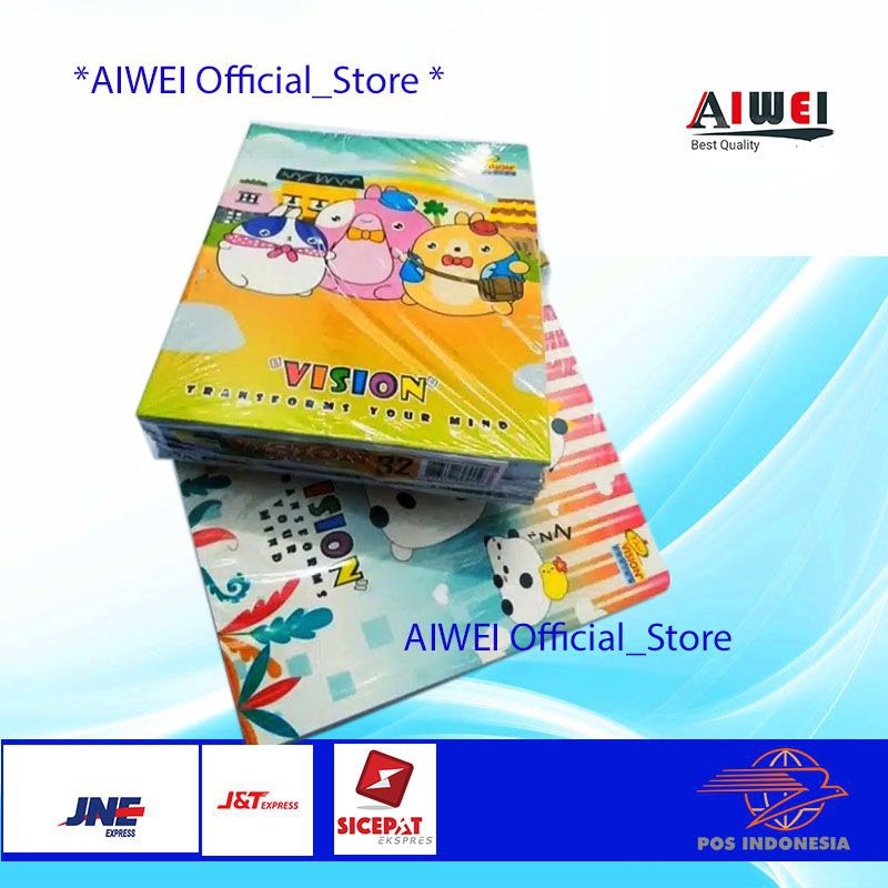 

Buku tulis vision 32 lembar /pack isi 10