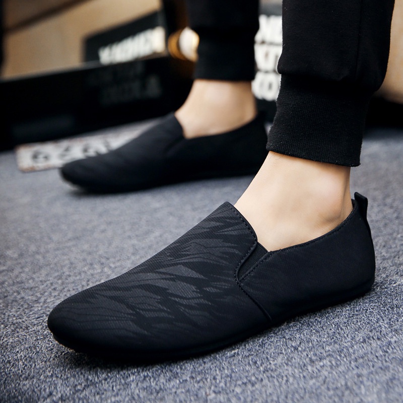 Toseyog 001 Sepatu Pria Slip On Casual Highland Kanvas Pantofel Kerja Teddie Shoes