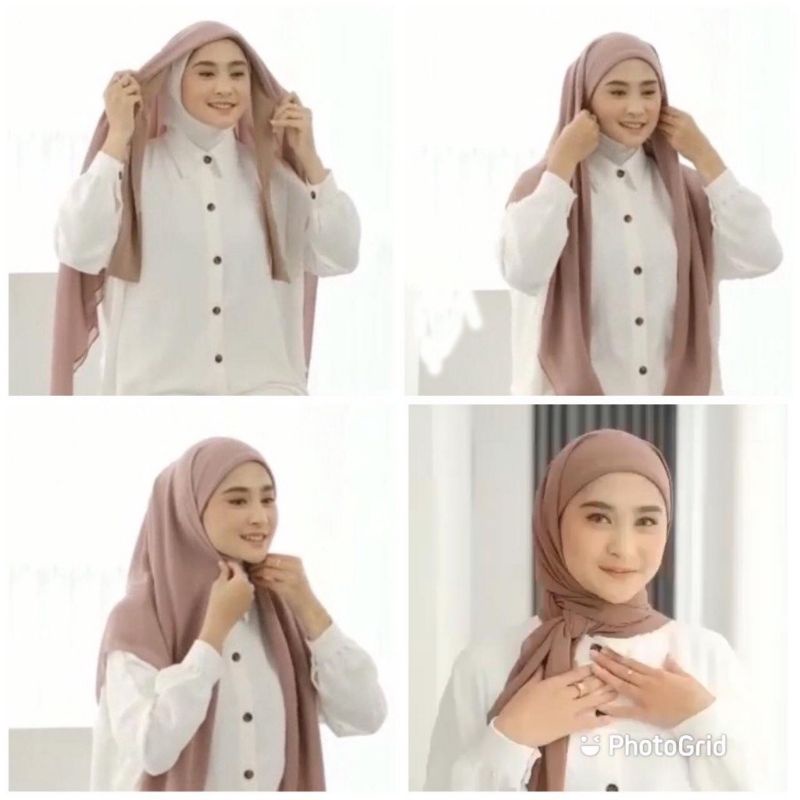 Hijab Segiempat Tali Instan 2 in1 Plus Inner / Segitiga Instan Tali 2 in1 Inner / Segiempat Ceruty babydoll /Jilbab Segiempat Instan