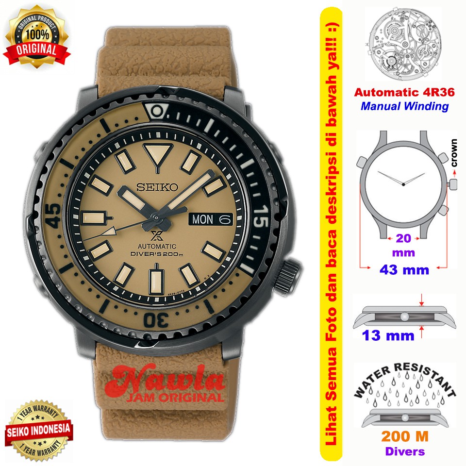 Seiko Prospex Tuna Street SRPE29K1 Light Brown - Jam Tangan Pria SRPE29