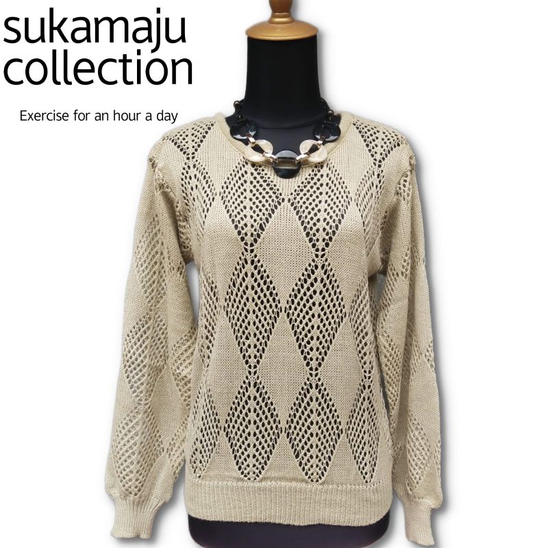 SWEATER DIAMOND NET / BAJU RAJUT PREMIUM / SWEATER JARING RAJUT