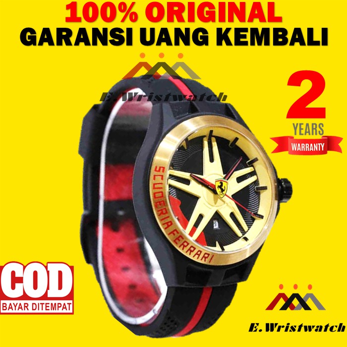 JAM TANGAN FERRARI SCUDERIA STAR JAM TANGAN PRIA FERRARI 44mm PREMIUM QUALITY GARANSI COD