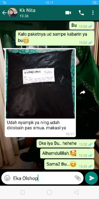 Gamis Syari Atasan Couple Sarimbit Batik Pita Melati