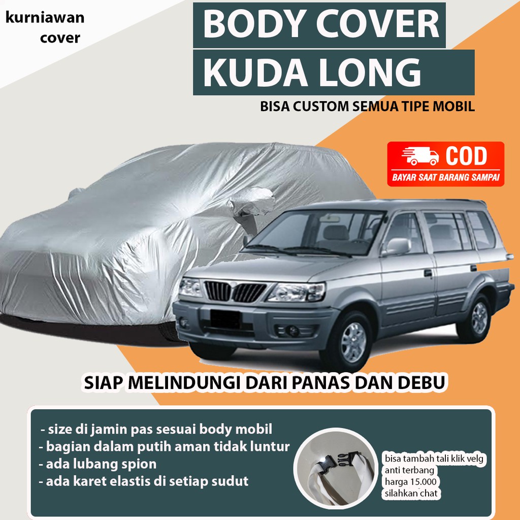 KUDA LONG Sarung Cover Mobil Kuda Long Selimut Mobil Putih Kuda Long Mantel Kuda Long Cover Mobil