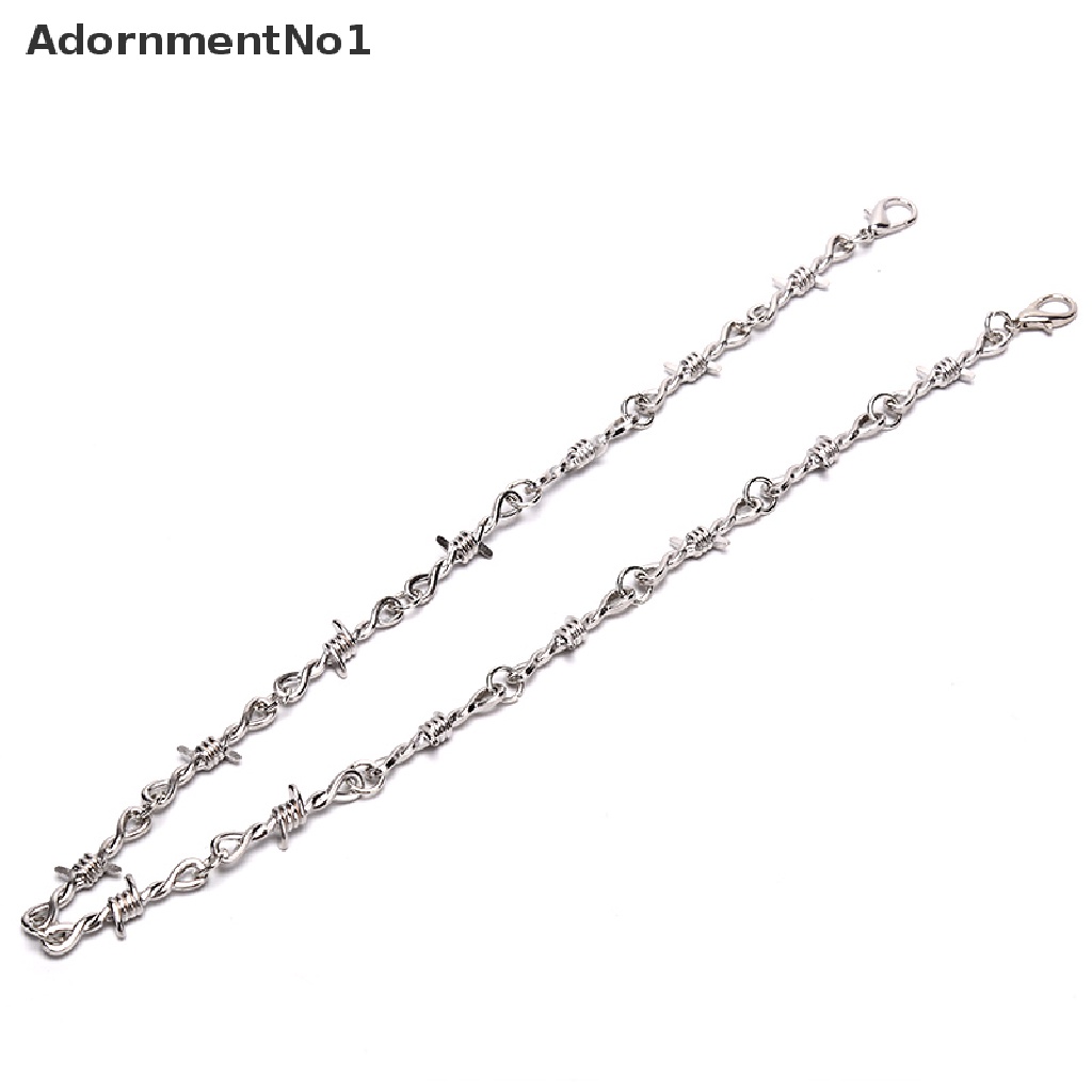 (AdornmentNo1) Kalung Choker Rantai Duri Gaya Punk Hip Hop Untuk Pria / Wanita