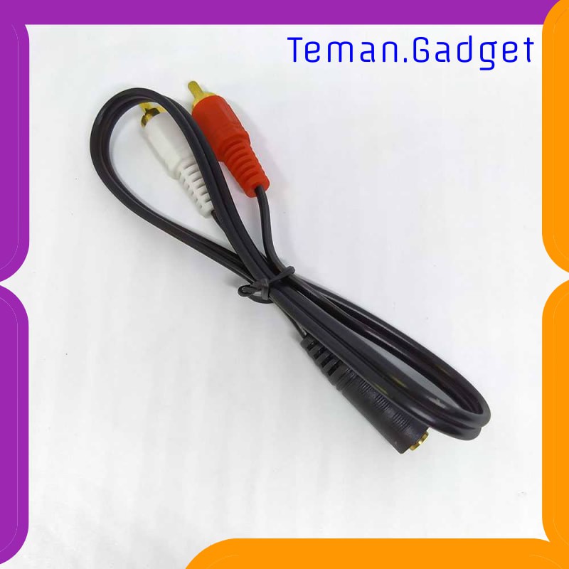 TG-AI193 Kabel Adaptor Audio 3.5mm Female ke RCA Male HiFi 40cm