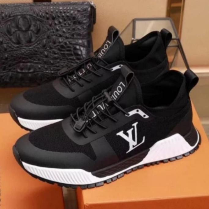 Sepatu Sneakers Lv Hitam Pria Miror Murah Laurusmart