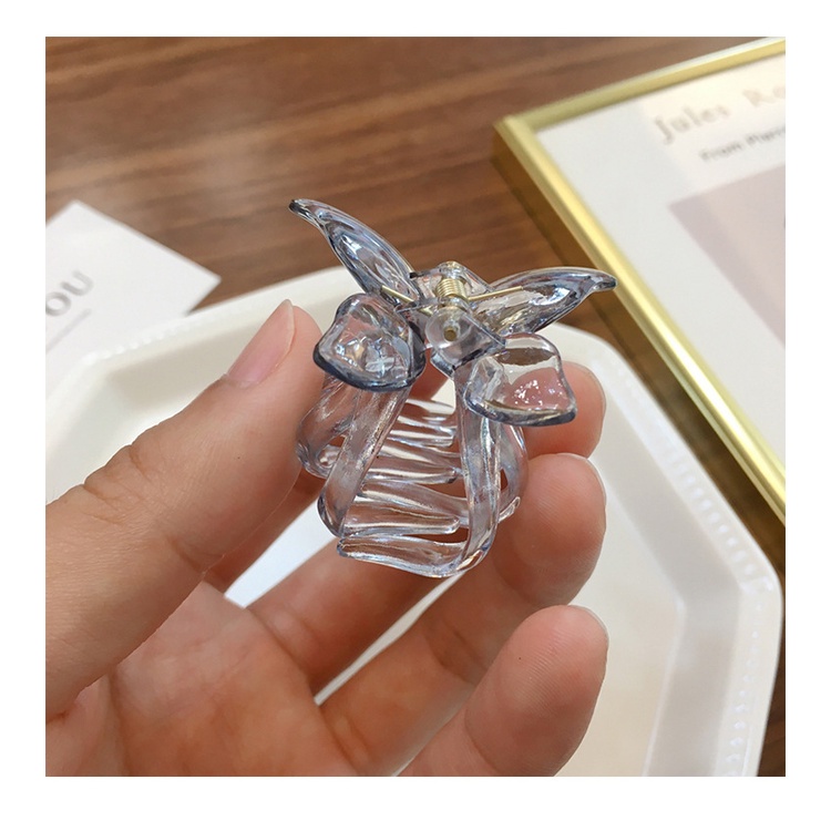 Spring Summer Solid Color Transparent Butterfly Shape Fairy Women Hair Claws for Clothing Collocation Accessories