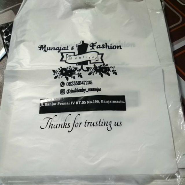 Plastik Sablon  / Plastik Baju / Plastik Hijab Custom Toko Anda Free Desain