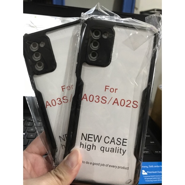 Spigen Fusion TPU Premium Casing Soft Case Bening Bahan Akrilik Samsung A03S
