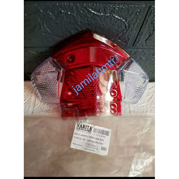 MIKA KACA LAMPU STOP BELAKANG VEGA ZR VEGA ZR MERAH PUTIH