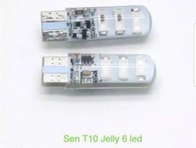 Lampu Sen Sein T10 6Led Jelly Mode Flash 2Biji