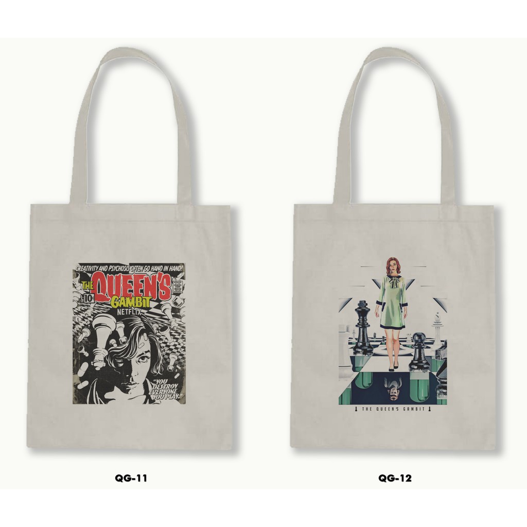 TOTE BAG BLACU - THE QUEEN'S GAMBIT .01