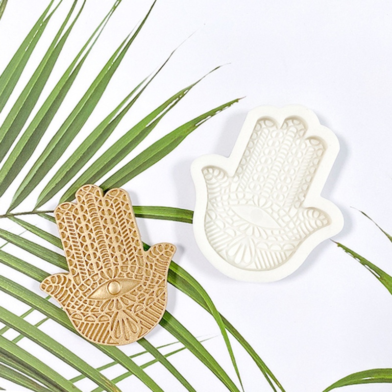 Siy Cetakan Resin Epoksi Bentuk Tangan Fatima Eye of God Bahan Silikon Untuk DIY Craft