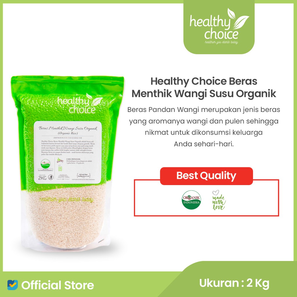 

Healthy Choice Beras Menthik Wangi Susu Organik 2 kg