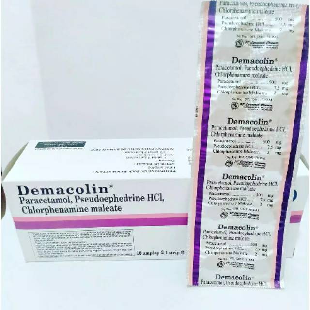 Demacolin Tablet obat demam pilek strip murah