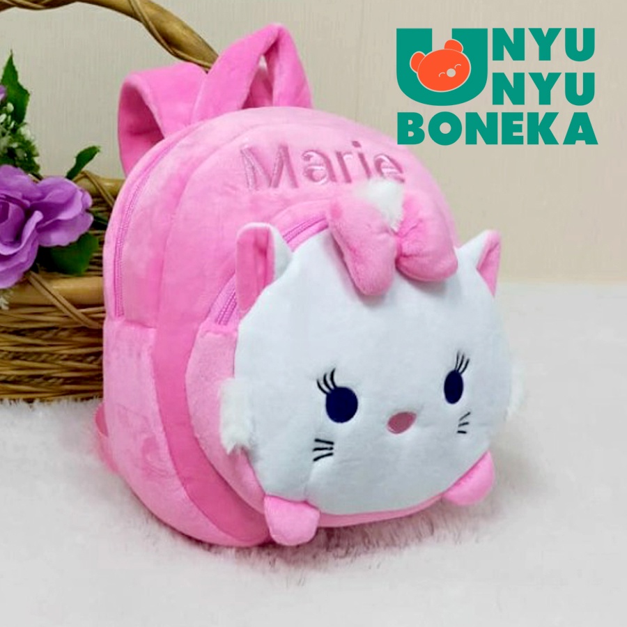 Tas Ransel M Paud Boneka bona gajah tiger eeyore marie cat pluto scrump animal karton cute impor tas import