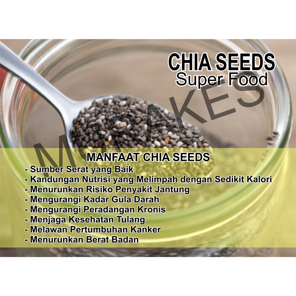 

CHIA SEEDS SUPER FOOD ORIGINAL 350GRAM BAGUS UNTUK KESEHATAN TUBUH DAN PENDAMPING MAKANAN