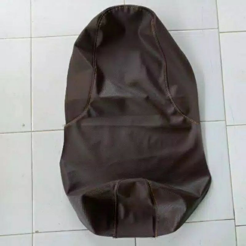 Kulit jok motor Honda Scoopy Coklat 2019 baru
