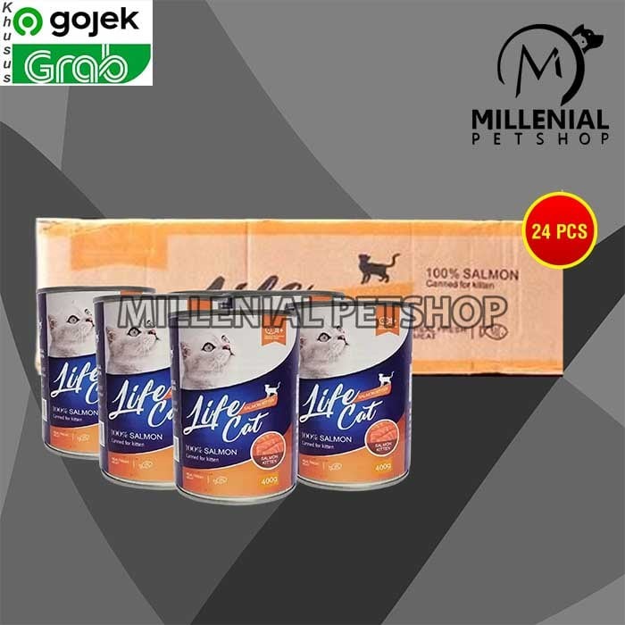 Gosen Makanan Kucing Wet Food Kaleng Life Cat Grosir Dus 24 PCS 400GR