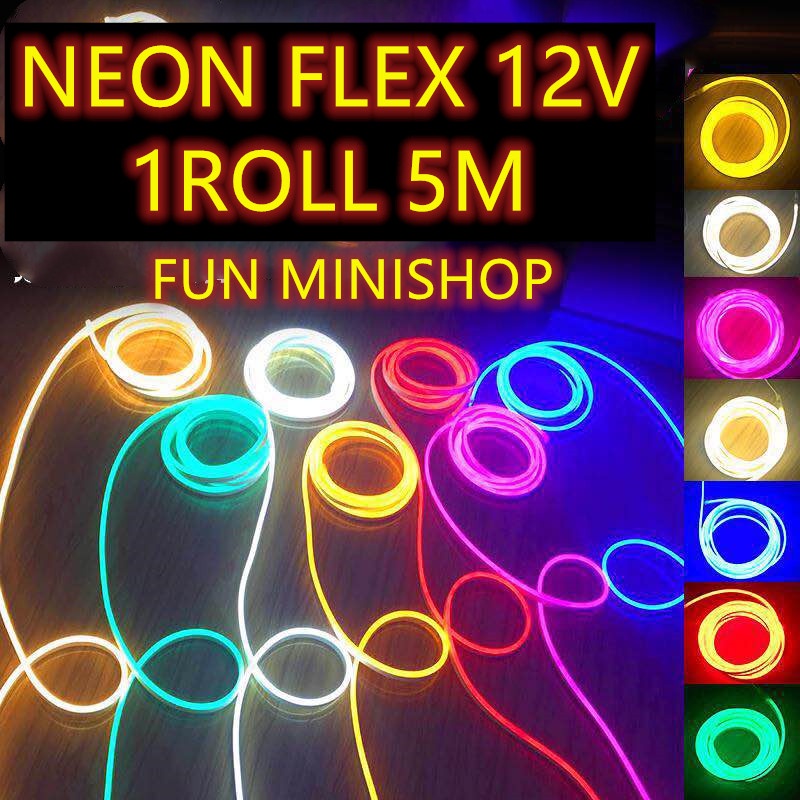 Neon Flex LED Strip Flexible 5 Meter DC 12VSelang Flexible Sign Strip Fleksibel NEONSIGN