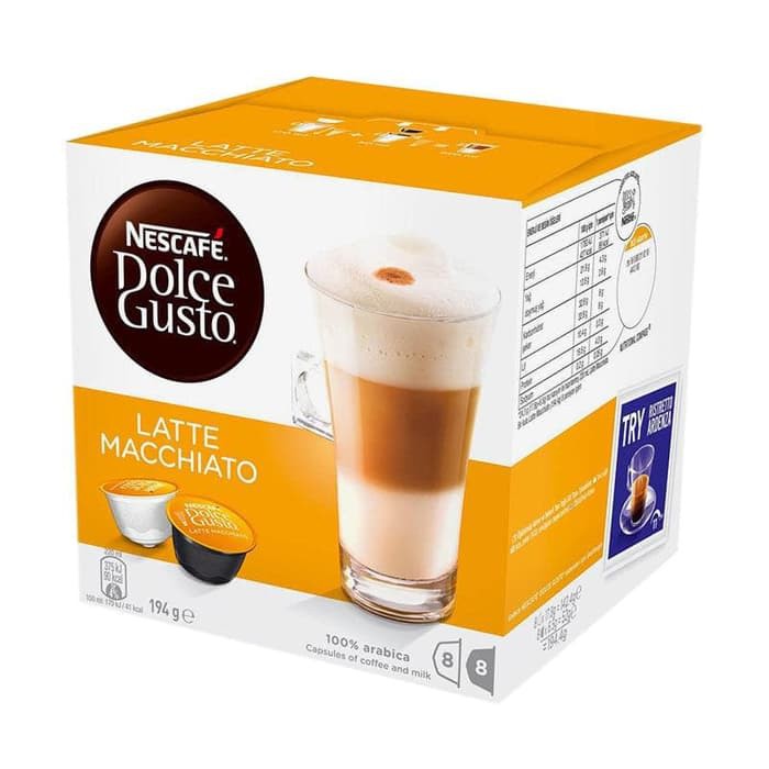 

NESCAFE DOLCE GUSTO LATE MACHIATHO CAPSULE 1 BOX LATE MACHIATO QQ136