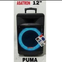 Speaker Portable Meeting 12 inch PUMA ASATRON + 2 mic / Party Speaker