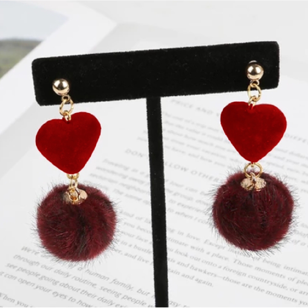 Anting Fashion Wanita Korea Style Love Mix Thorn Ball 505