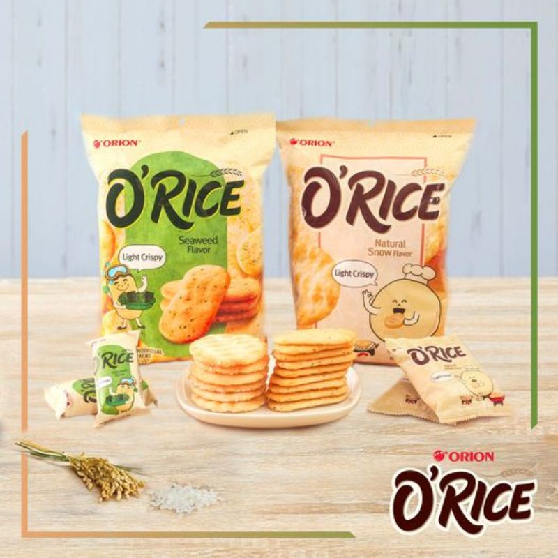 delfi orion o'rice rice cracker beras isi 14 individual packs