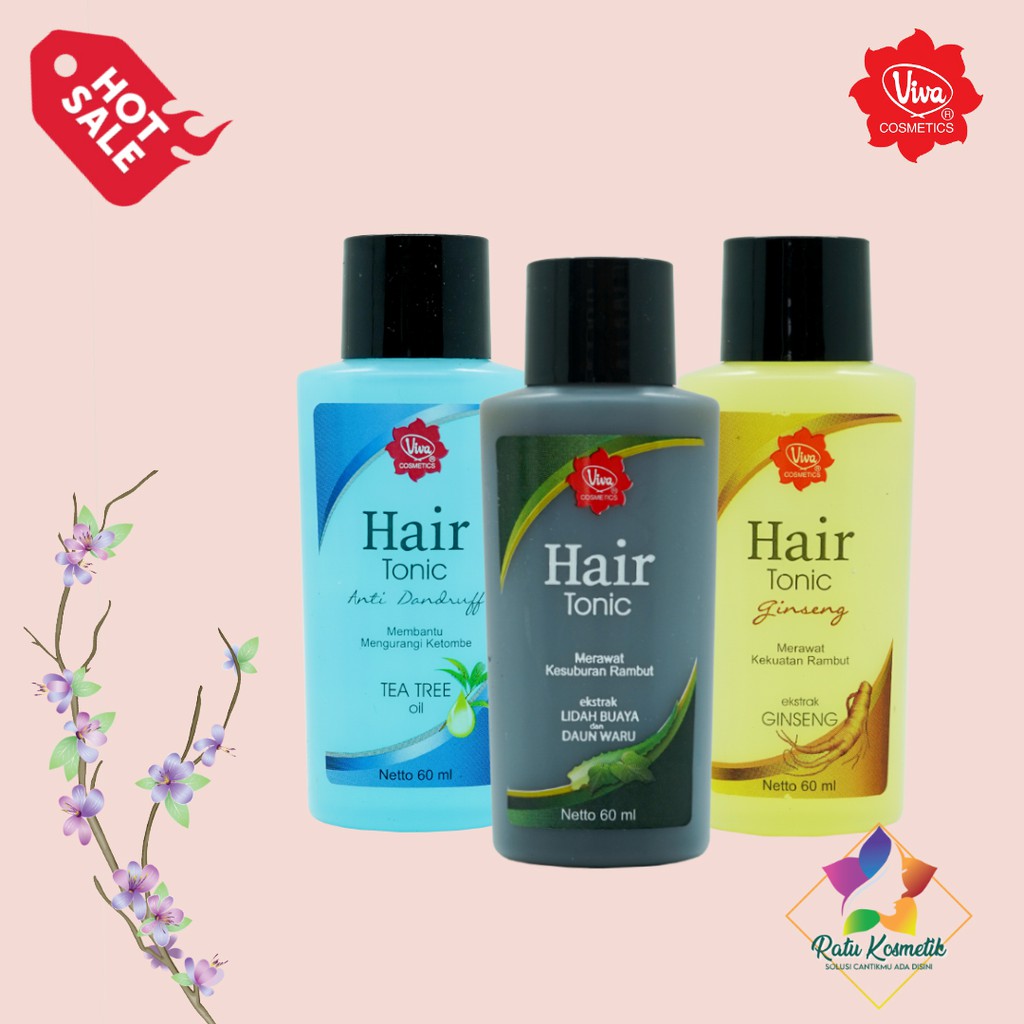 ❤ RATU ❤ Viva Hair Tonic Gingseng Anti Dandruff Lidah Buaya (✔️BPOM)