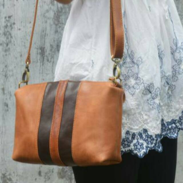 TAS SELEMPANG KULIT ASLI HAZELINE SLING BAG