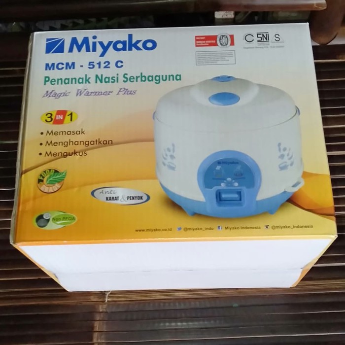 Magic Com Miyako MCM 512C Kapasitas 1,2 Liter 300 Watt