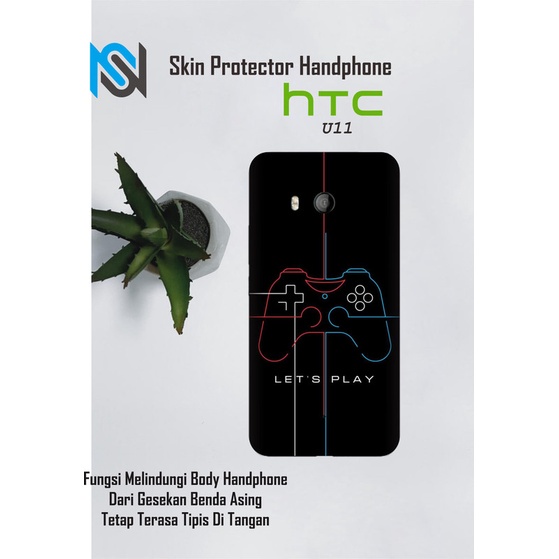 Isi 2pcs Garskin Hp HTC U11 Motif Game Free Custom Motif (Bisa COD)