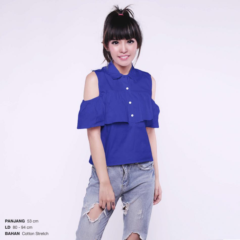 Atasan Wanita - Laura Shoulder Blouse