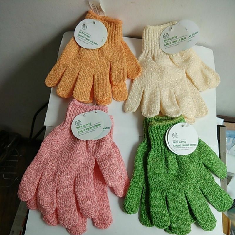Jual THE BODY SHOP Exfoliating Bath Gloves / Sarung Tangan Mandi