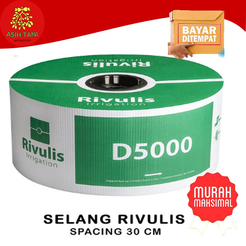 Selang Drip Irigasi Rivulis D5000 Spacing 30 cm