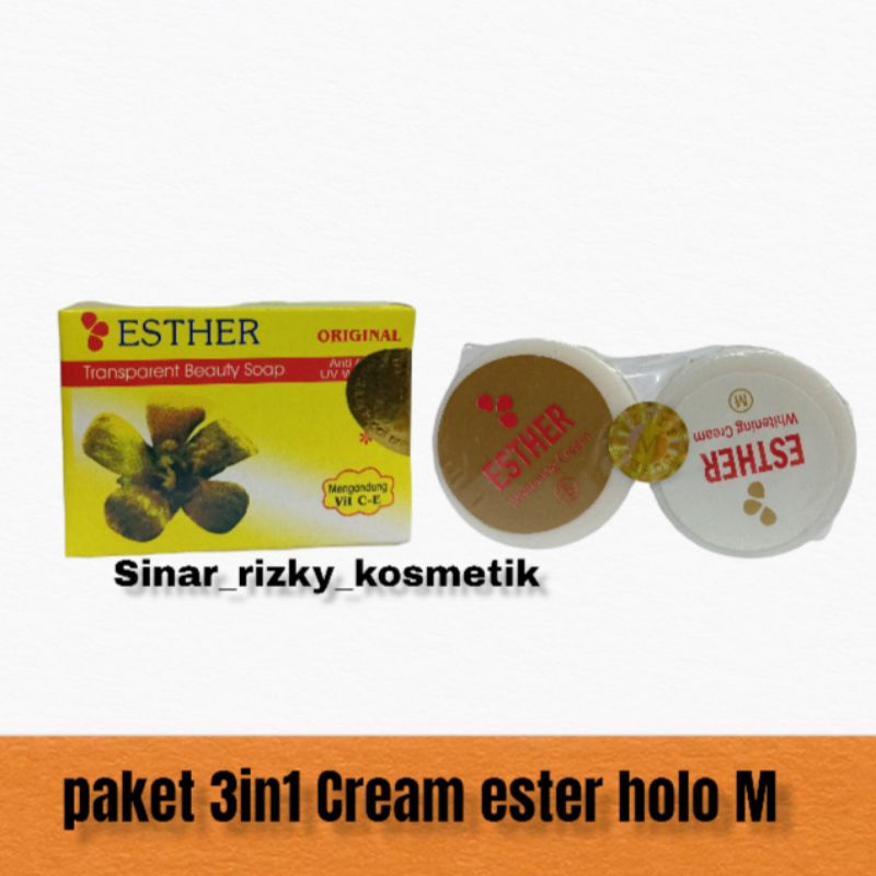 Paket 3in1 Cream ESTHER Holo M Tambah Sabun