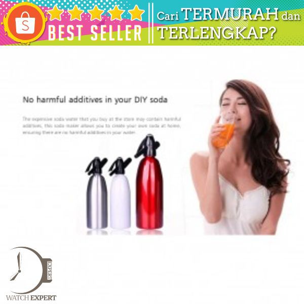 BISA COD DIY Botol Pembuat Soda Siphon Maker Bartender CO2 1 Liter - AFFORANY SD-MY